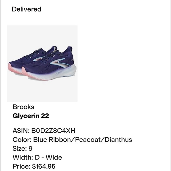 Brooks Blue Ribbon Peacoat Glycerin 22 Sneakers 9 Wide - Picture 11 of 11